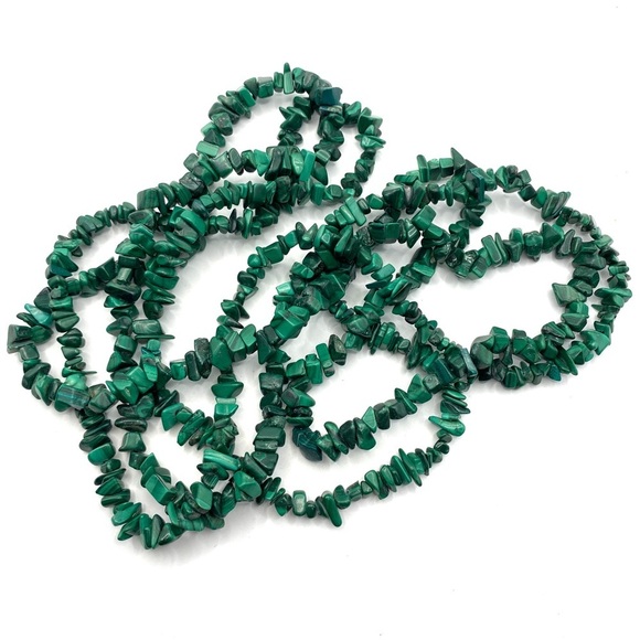 Malachite Stone Necklaces Set of 2 Long Necklaces - Picture 6 of 9